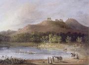 unknow artist Hill and Lake of Ture oil painting on canvas